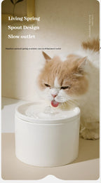Pet Supplies Cat Automatic Water Dispenser Flow Silent Circulation Filter Ceramic Water Feeder Large Capacity Removable Washable
